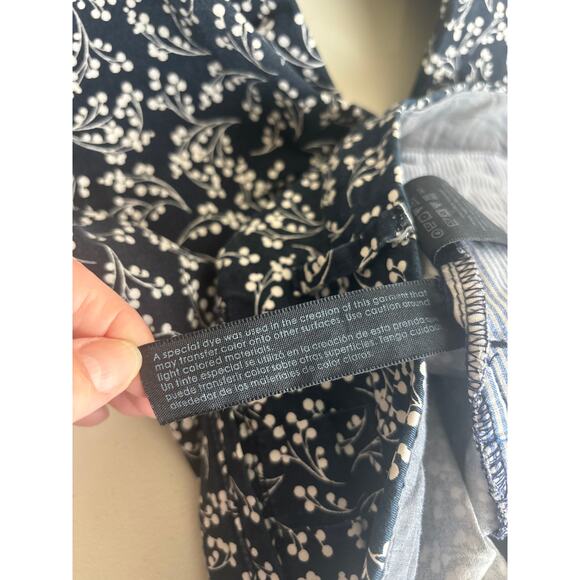 Tommy Hilfiger Navy Blue and White Floral Pants Size 8 - Picture 7 of 12